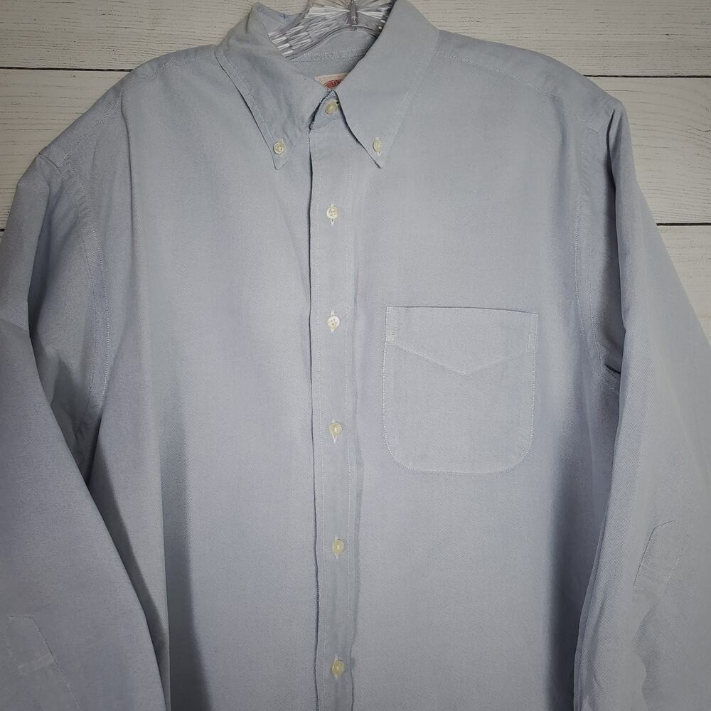Brooks Brothers Shirt Mens 16 2 Blue Long Sleeve Collared Button Down